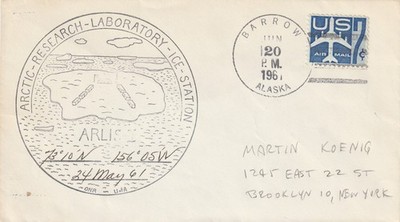 USA - polar cover from  drift station ARLIS I - 1961