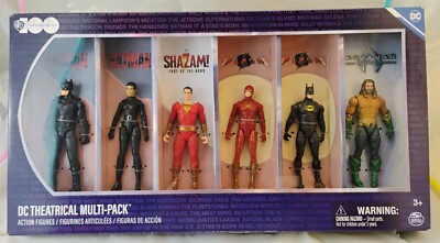 DC Comics Theatrical 6 Pack WB Anniversary Collectible Super-Hero 4in Figures NW