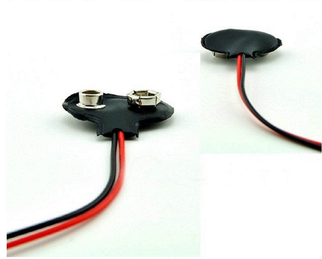 5x- 9V 9 Volt Battery Clip Connector Snap On Jack Plug Holder ...