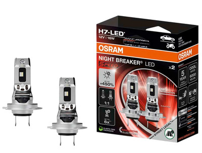 B-Ware OSRAM NIGHT BREAKER LED SPEED H7 450% 6000K Nachrüstlampen Neue Gen.