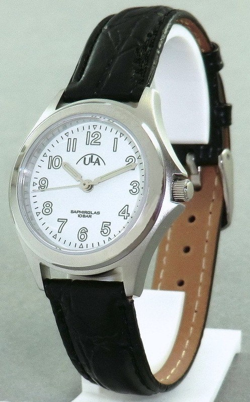 Sportliche Ula Damenuhr Armbanduhr Mit Saphirglas - 10 Atm Wr Neu!