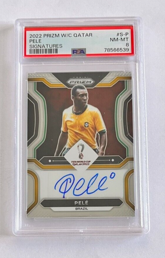 Pele Signed Topps Match Attax Psa 9 Auto