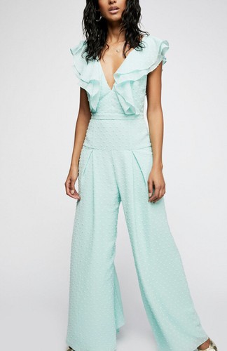 

Комбинезон для вечеринки NWT Free People X Fame And Partners Jacy Ruffles  299 долларов США, Mint green
