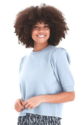 ICHI Yarlet Half Sleeve Sweatshirt Sweater Top Size 8 RRP £39.94 BNWT 2 Colours