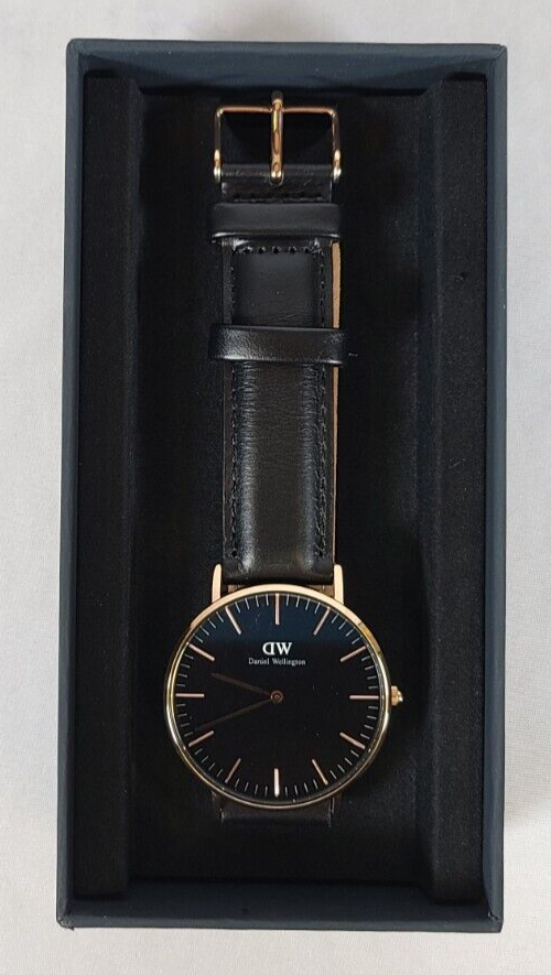 時計 Daniel Wellington Classic Sheffield rose Sheffield - Black men's watch with leather strap 40mm | DW