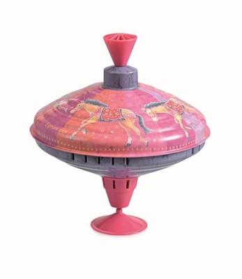Brummkreisel, Motiv Zirkusreiterin, 18cm - Kinderkreisel