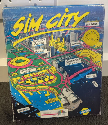 Sim City Terrain Editor Commodore Amiga City Simulator 1989 Maxis / Infogrames