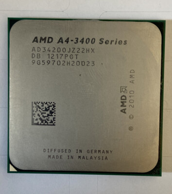 AMD A4 Series A4-3400 Dual Core 2.70GHz  FM1 CPU Processor AD34200JZ22HX TESTED!