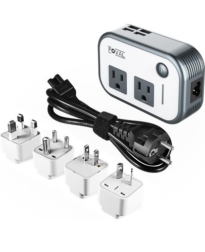 FOVAL Power Step Down 200V to 110V Voltage Converter IntnlTravel Adapter