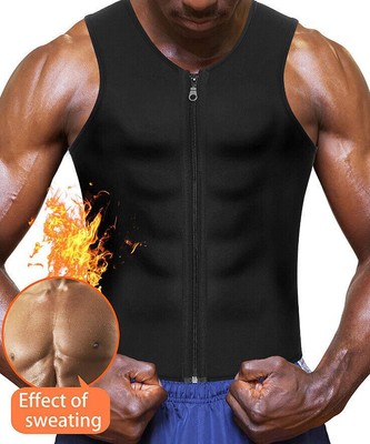Mens sauna shop zipper vest