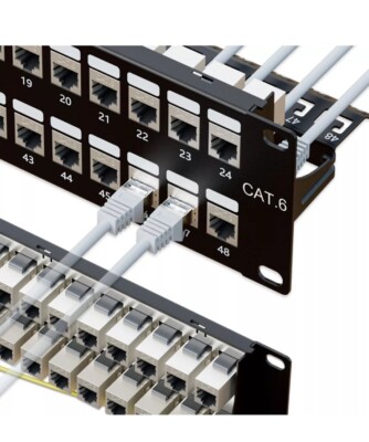 iwillink Rackmount or Wall Mount 19in Shielded 48 Port Patch Panel Cat6 New