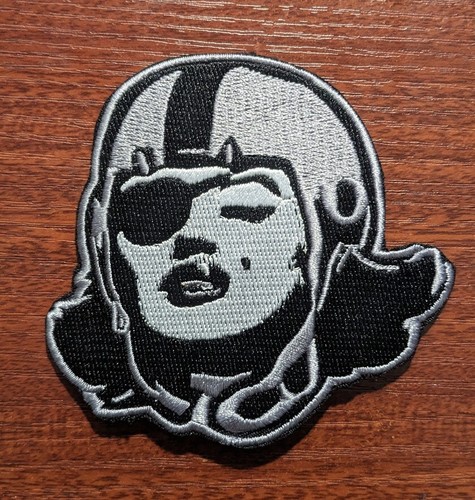 Marilyn in Raiders Patch NFL Football Sexy Vegas Embroidered Iron On 3.5x3.5"