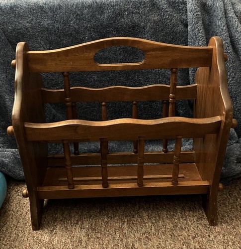 vintage wooden magazine rack | eBay