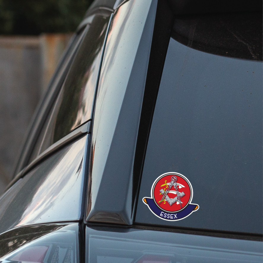 Essex Masonic Car Sticker | UV Laminated - Picture 3 of 4