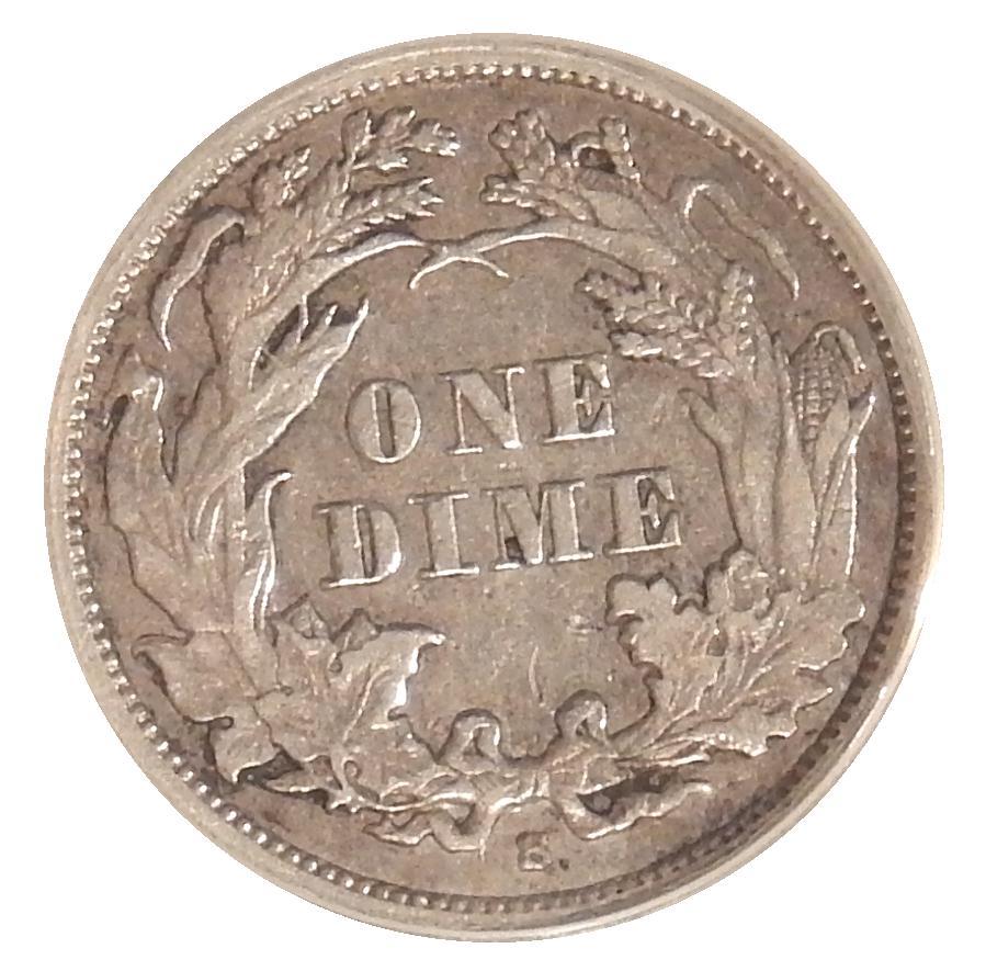 1862-S 10c ANACS EF-45 ~ LOW MINTAGE SEATED LIBERTY DIME