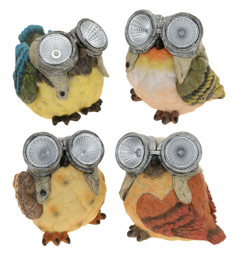 Solarvögel Solarlampe Solarleuchte Solar-Licht Vogel Garten-Beleuchtung LED NEU