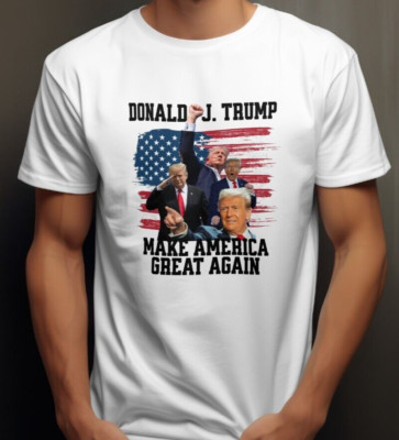 Donald Trump MAGA Tshirt Fight Rebublican America USA Top Trump Tee