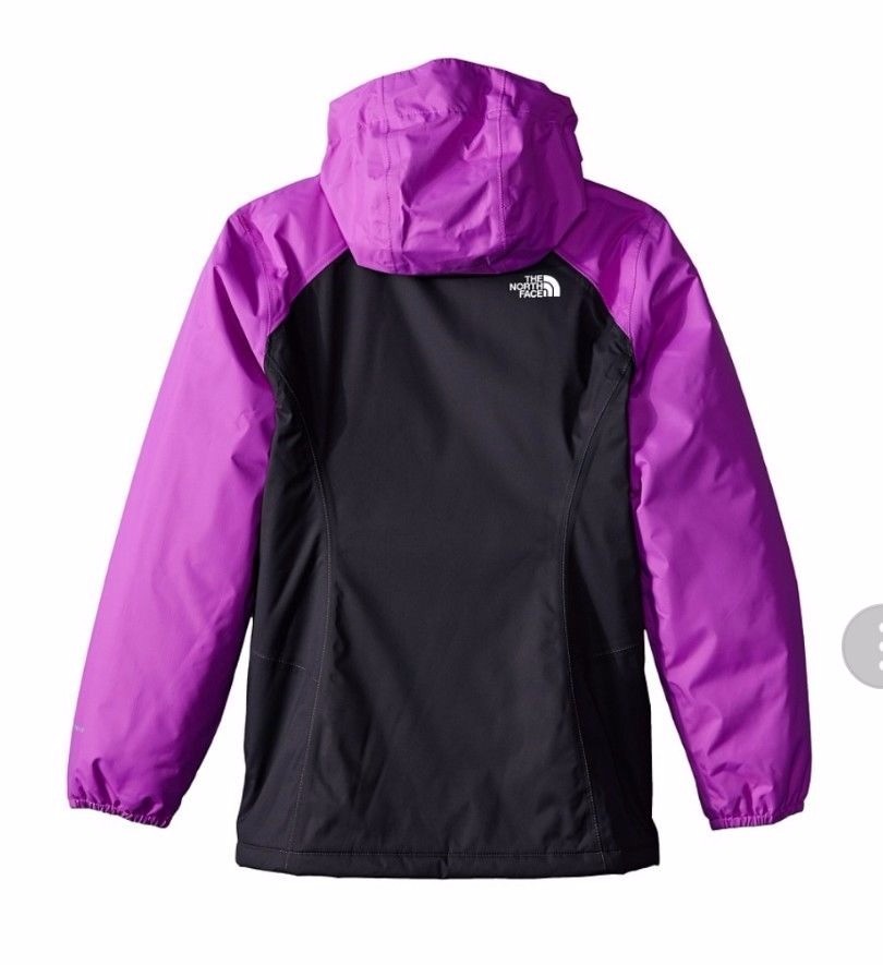 The North Face Girls Allabout Hood Insulated Waterproof Jacket Gray M 10-12 NWT