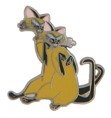 Lady and the Tramp ~ Siamese Cats Si & Am Individual Disney Trading Pin ~ New