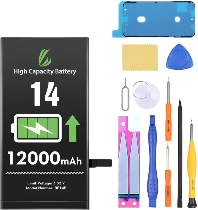 Battery for Iphone 14, 12000 Mah High Capacity Replacement Battery