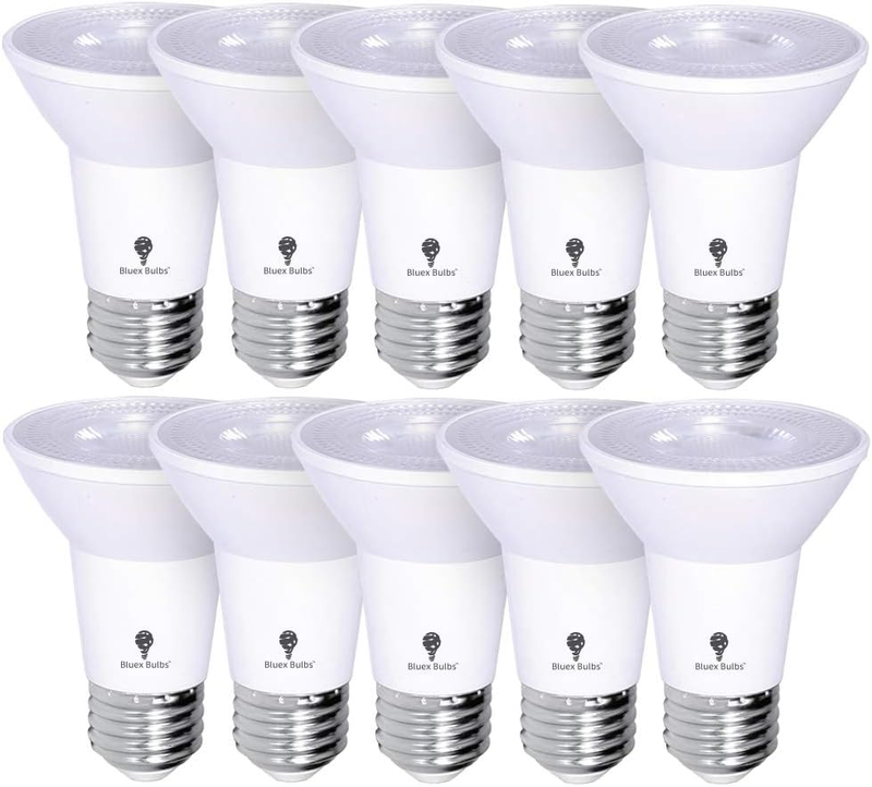 10 Pack PAR20 Outdoor LED Flood Light Bulb 8W 75 Watt Equivalent 500 Lumens Dimm