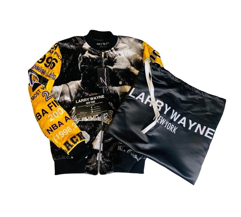 Pre-owned New York Kobe Bryant Fitted Luxury  Jacket Mens Small In Black/gold /purple