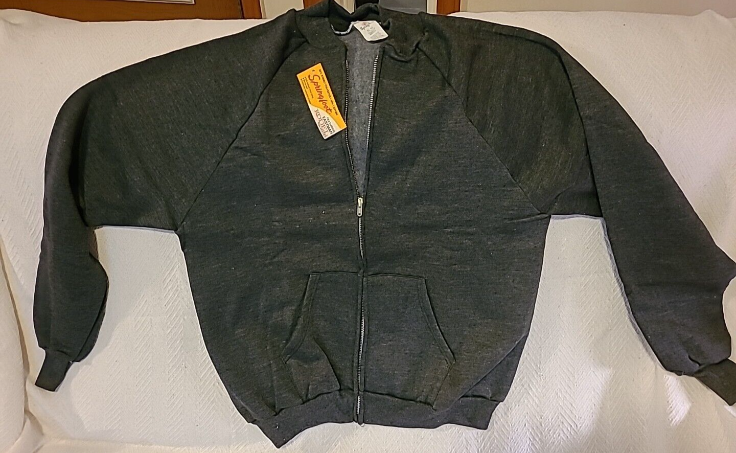 Vtg NOS 60s 70s Springfoot Sweatshirt Size XL 46 Zip Up