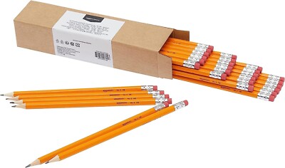 AMAZON BASICS Woodcased Pencils 30 Count #2 HB Lead Pre Sharpened Orange
