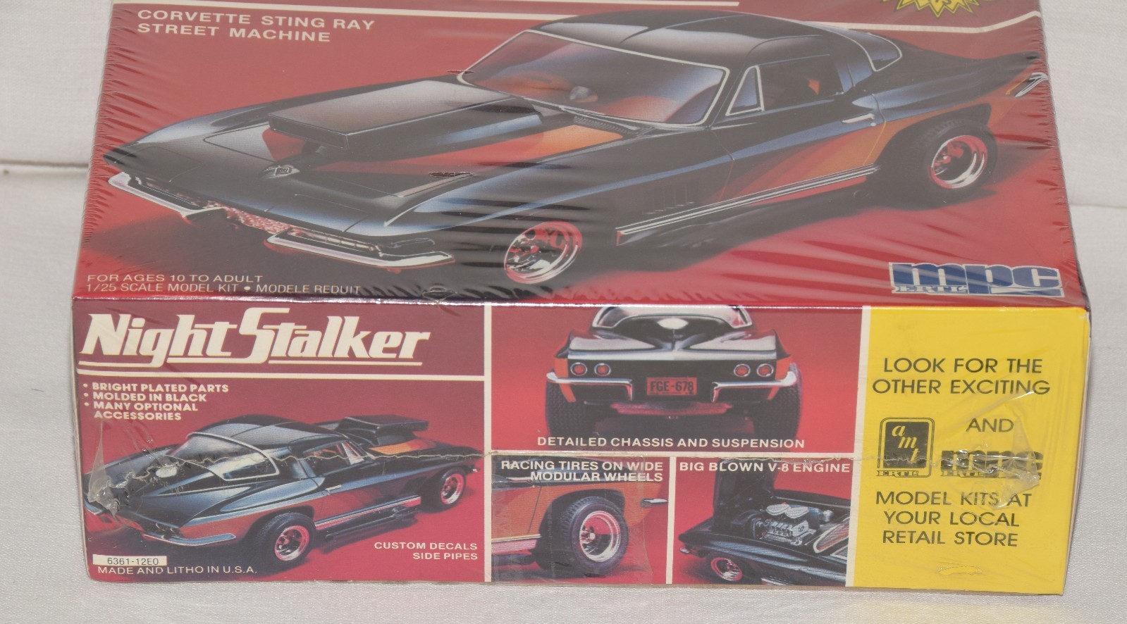 MPC 6361 Night Stalker Corvette Sting Ray Street Machine 1/25 Scale Model Kit