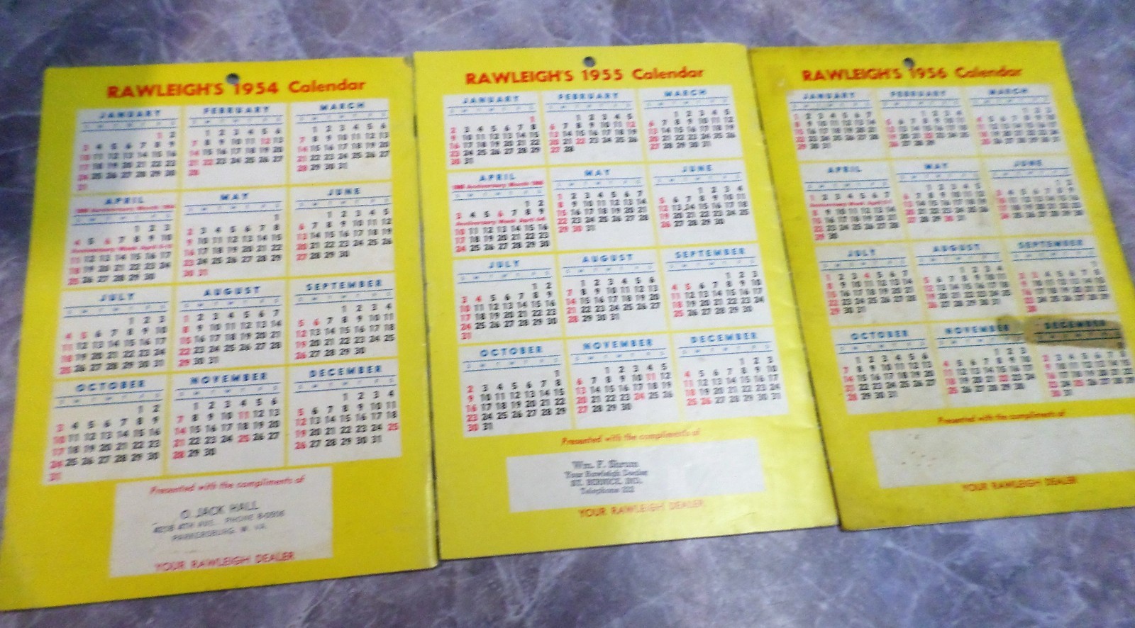 Lot Vintage Rawleighs Good Health Guide Almanac Cook Book 1951-59 Natural Health