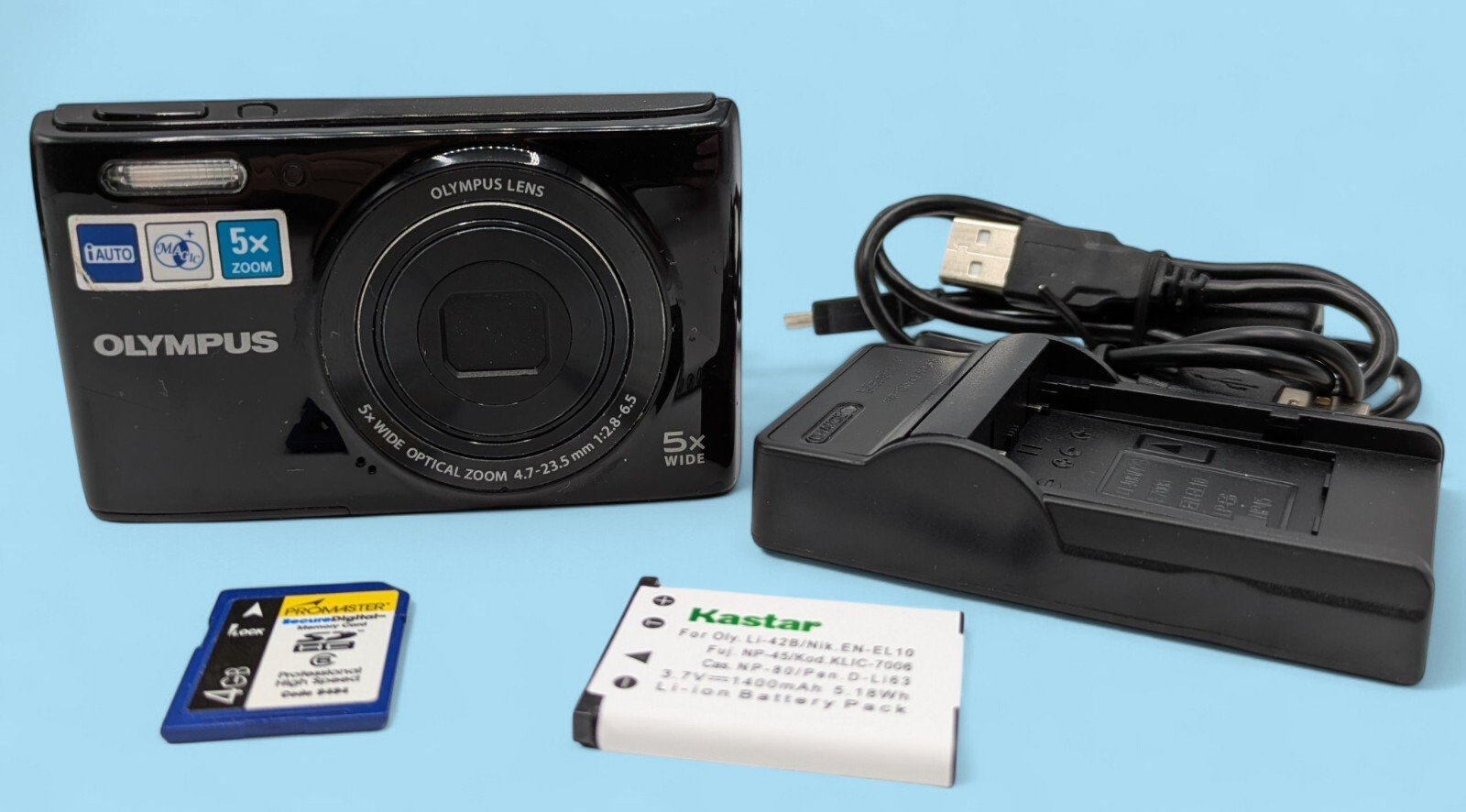Olympus Stylus VG-165 14MP 5x Wide Optical Zoom Black