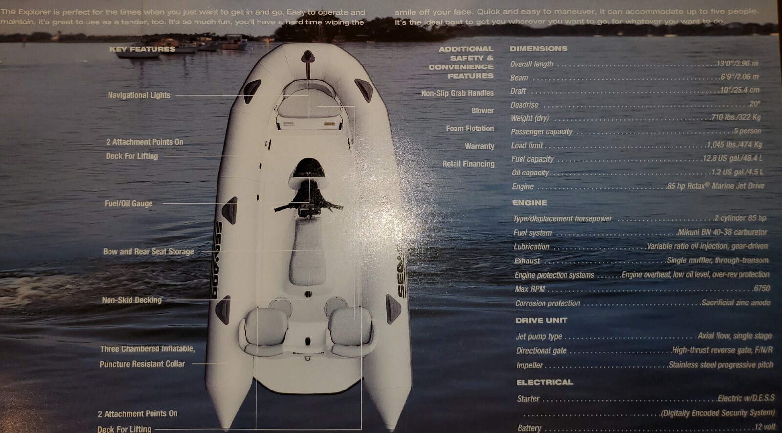Sea Doo Explorer Jet Powered Dingy