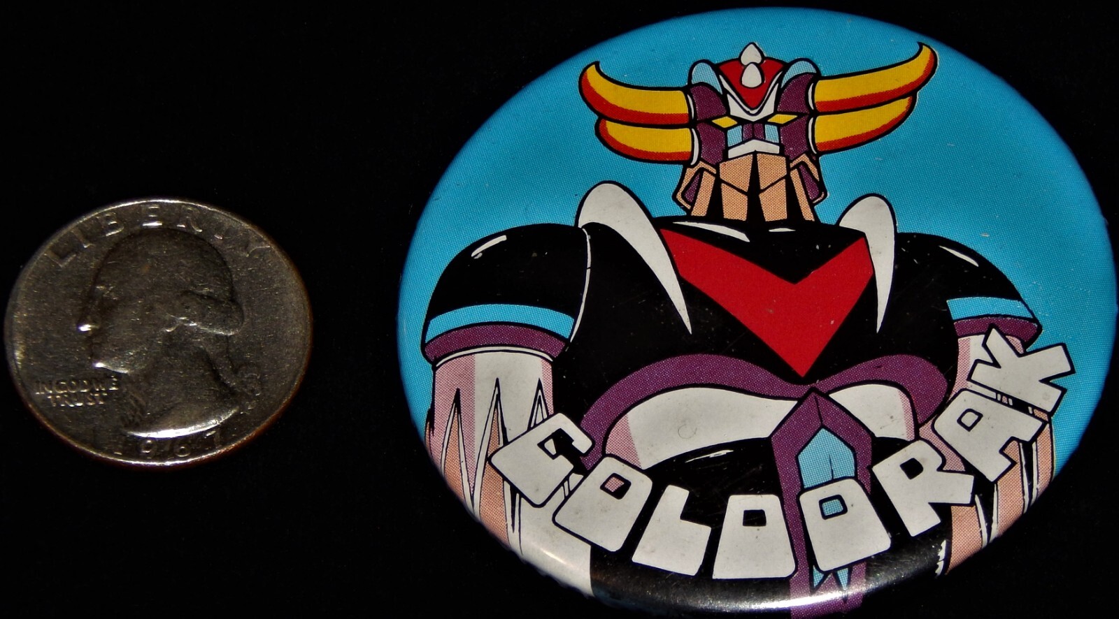 IKUO ゴルード　ブローチ　金属　キラキラ　　ヴィンテージ   　#67 Vintage Decorative Pin,1980s GOLDORAK (Grendizer, Goldrake