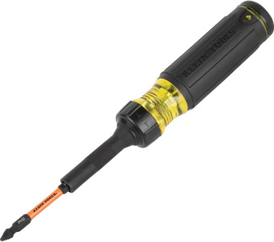 Multi-Bit Ratcheting Screwdriver, 13-In-1 Impact Rated Tool with 6 Double-Ended 