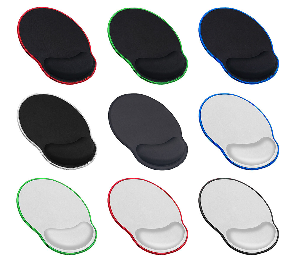Mouse Pad With Wrist Rest Support & Stitched Edges, Durable Ergonomic Gaming Pad