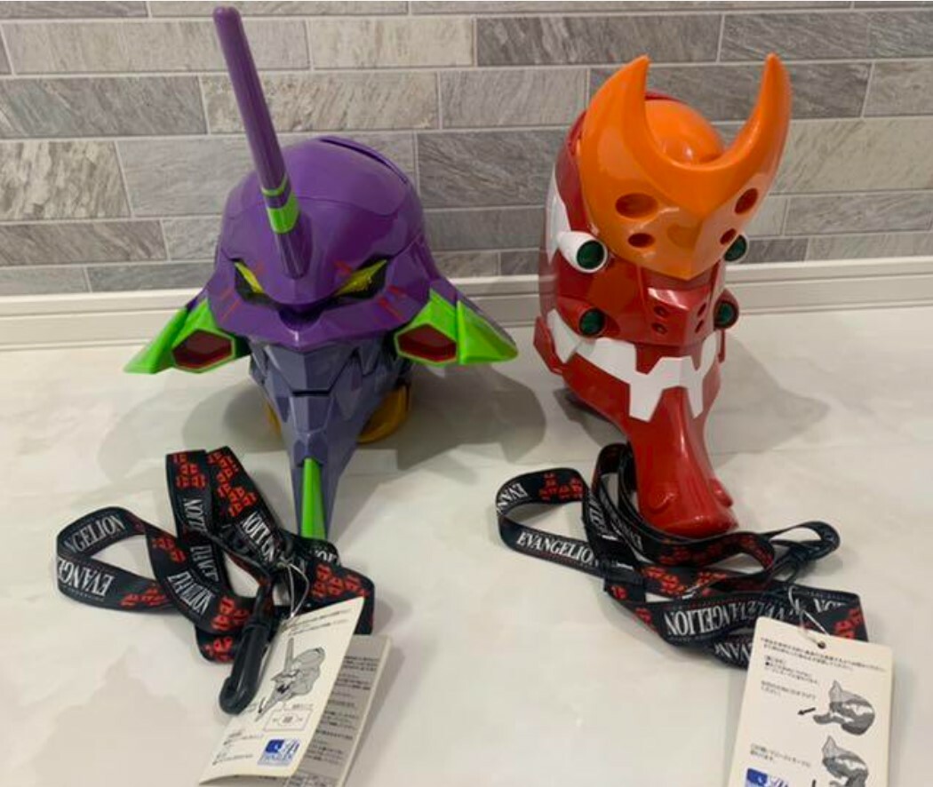 Evangelion Unit 01 & 02 Popcorn Bucket USJ Limited Japan EVA