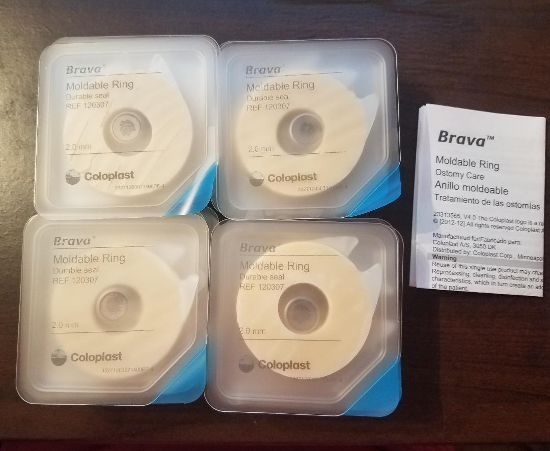 NEW box of 10 - Coloplast #120307 Brava Moldable 2.0mm Thin Ring / Durable Seal