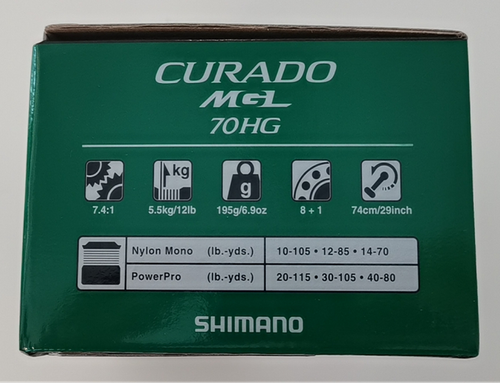 Shimano Curado MGL 70 HG Low Profile Baitcast Reel with 7.4:1 Gear Ratio