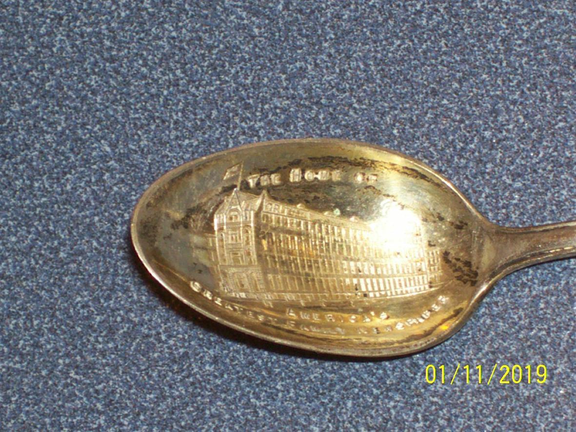 Grit  Newspaper Williamsport, Pa Souvenir Spoon US Silver Co. 4.25
