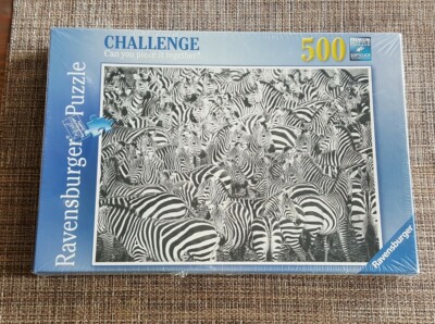 HARD Zebra Challenge Jigsaw Puzzle 500 Piece Ravensberger NEW Difficult Animal