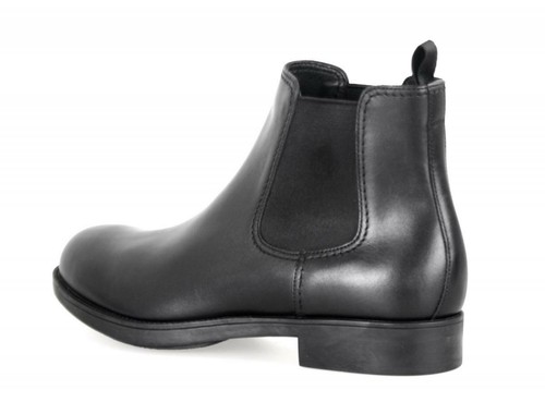 Pre-owned Prada Luxury  Chelsea Boots Shoes 2te082 Black Leather