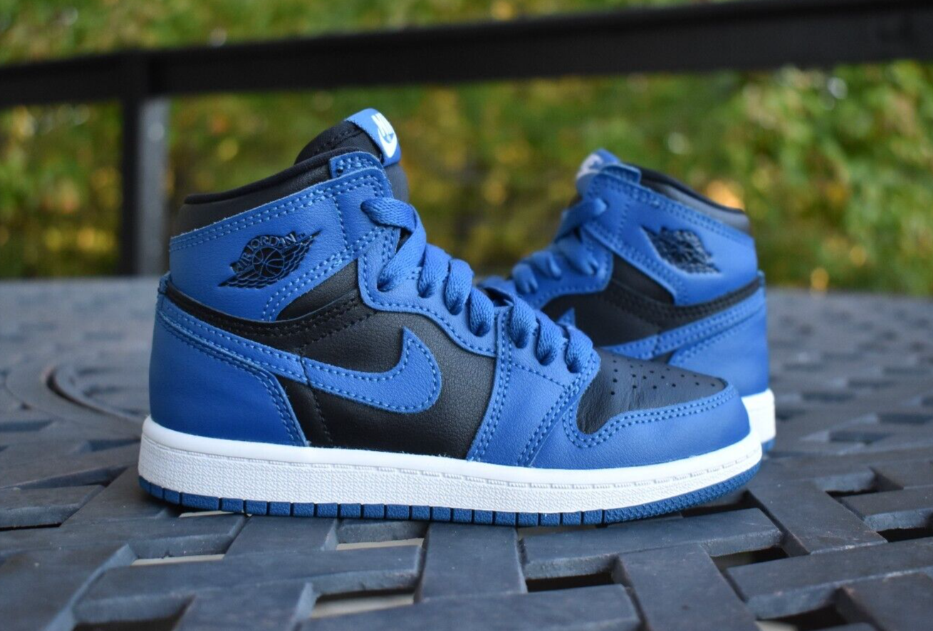 Nike Air Jordan 1 High OG 'Dark Marina Blue' AQ2664-404 Little Kid Size 12C Nike Air Jordan 1 High OG 'Dark Marina Blue' AQ2664-404 Little Kid Size 12C