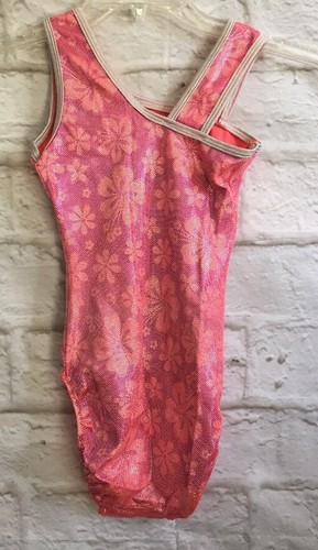 Alpha Factor Women's Gymnastics Leotard Adult Xtra Small Florida Flowers G79