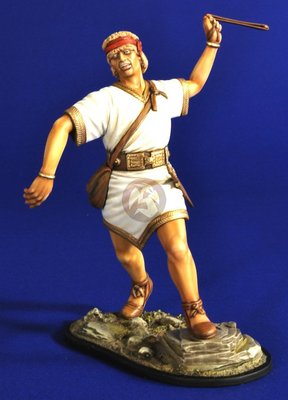Verlinden 120mm 1/16 Greek Slinger whirling his Sling Vignette with Base 2711