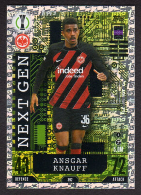 TOPPS MATCH ATTAX 2023-24 UEFA #392 Ansgar KNAUFF Eintracht Frankfurt Next Gen