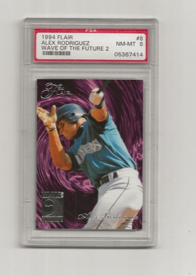 1994 Flair Wave of the Future Baseball #8 Alex Rodriguez RC Rookie 