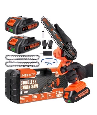 6'' Cordless Portable Electric Chainsaw Kit Ready To Use Out The Box Gift Set