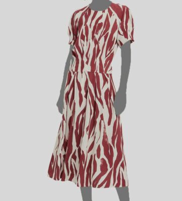 New $349 Anine Bing Women's Red White Short Sleeve Dahlia Maxi Dress Size S