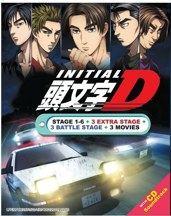 DVD Initial D Complete TV Series Season 1-6 +3 Extra Stage+3