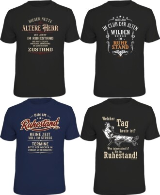 Men's Retirement T-Shirts Funny Sayings Gifts For Retirees